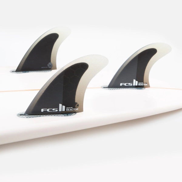 FCS II Reactor PC Large Thruster Fin Set Charcoal/Black Carousel 1