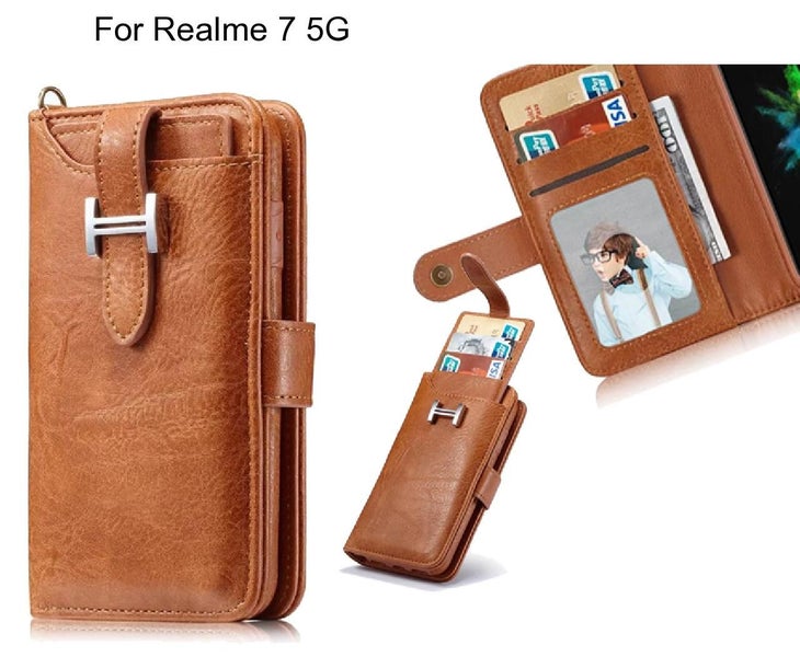 Realme 7 5G Case Retro leather case multi cards cash pocket Carousel 1