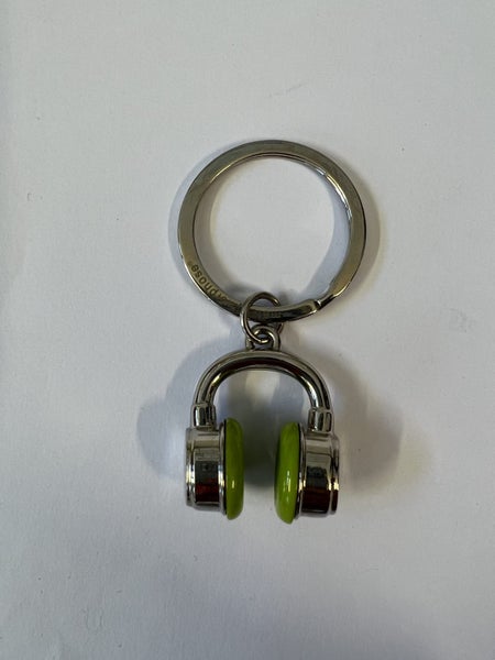 BRAND NEW Key Ring (Silver/Green Headphones) Carousel 1