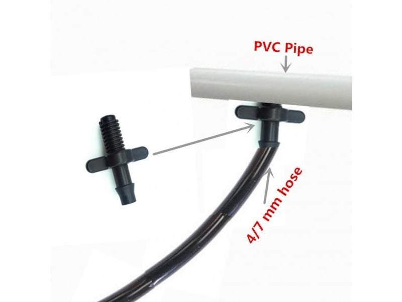 50pcs Barb And Garden 4/7mm Splitter Adapter Connector Irrigation Hoses Pvc Carousel 1