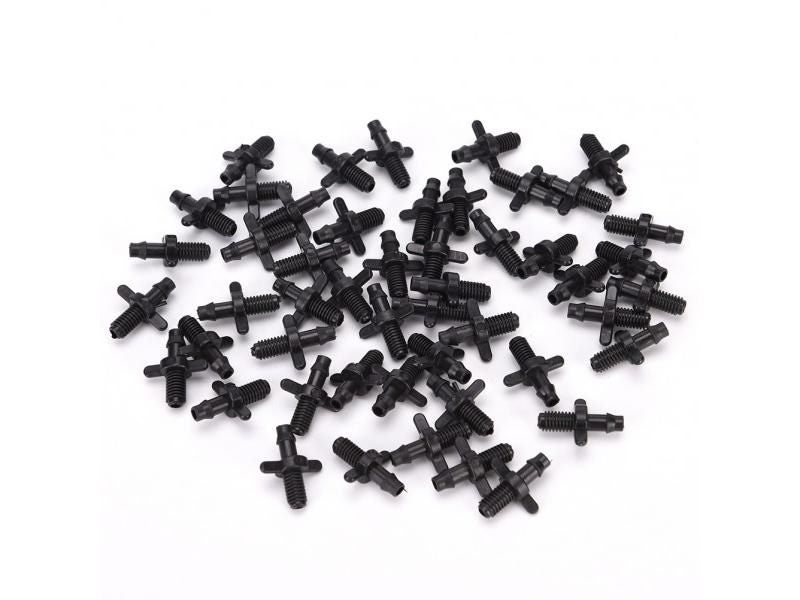 50pcs Barb And Garden 4/7mm Splitter Adapter Connector Irrigation Hoses Pvc Carousel 2
