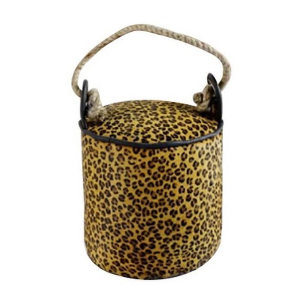 Rembrandt Round Leather Doorstop - Leopard (KC1215) Carousel 1