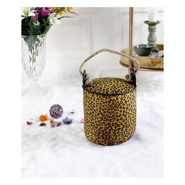 Rembrandt Round Leather Doorstop - Leopard (KC1215) Carousel 2