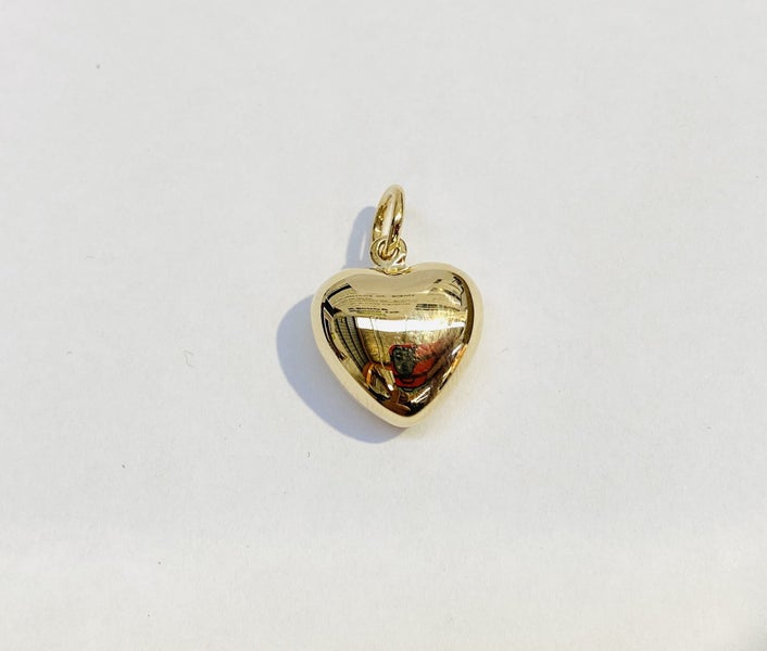 9ct Gold - Plain Puff Heart Pendant ?????? Carousel 3