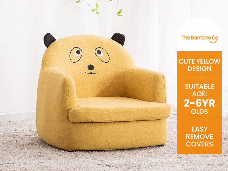 Kids Animal Armchair Children Chair Sofa - Yellow Carousel 1