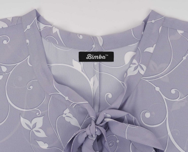 Bimba Printed Abaya with Designer Sleeves Muslim Prayer Dress Islamic Clothes Carousel 8