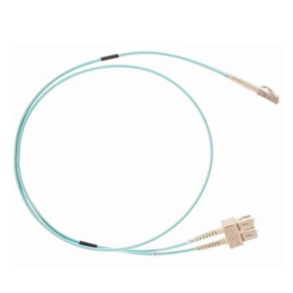 50Cm Lc Sc Om4 Multimode Fibre Optic Cable Aqua Carousel 1