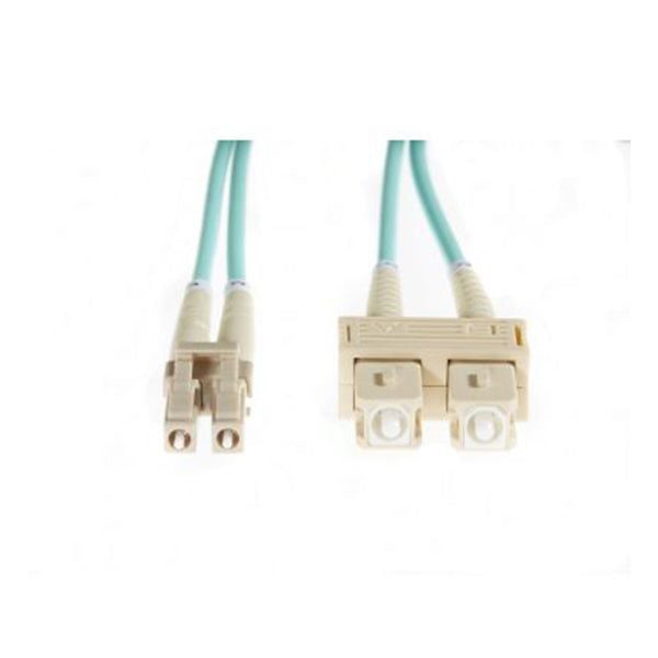50Cm Lc Sc Om4 Multimode Fibre Optic Cable Aqua Carousel 2