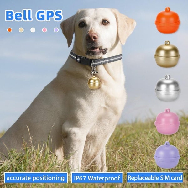 Pets Bell GPS Tracker IP67 Waterproof Magnetic Locator Collar For Cat Dogs Carousel 1
