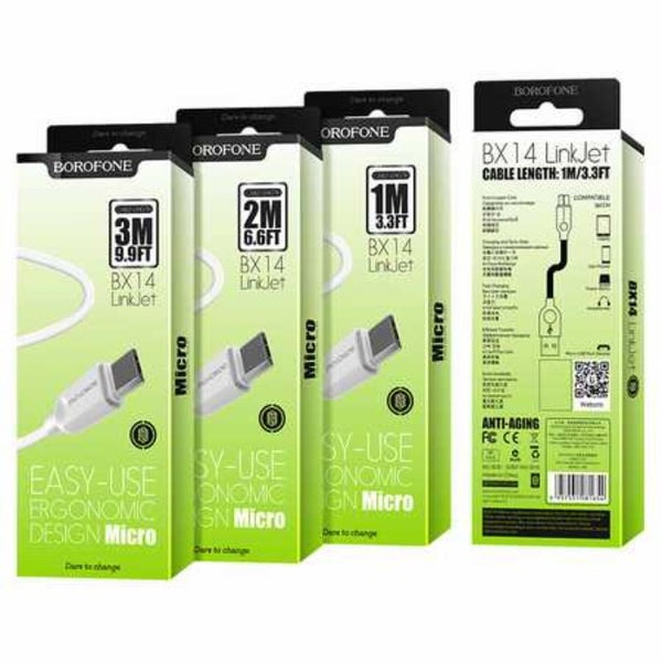 USB Cable for Micro - BX14 LinkJet White 2m (Set of 12) Carousel 1