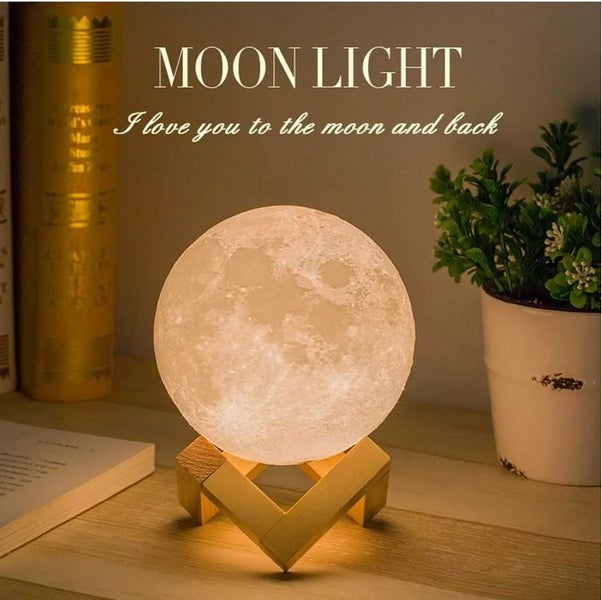 Moon Light Night Lamp 12cm diameter warm white or cool white Carousel 1