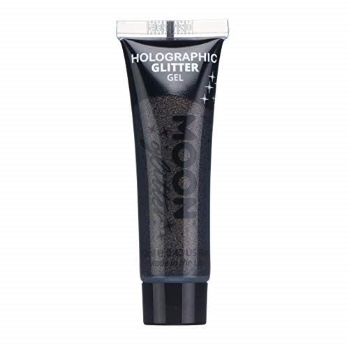 Holographic Fine Face & Body Glitter Gel by Moon Glitter Black Cosmetic Festival Carousel 1