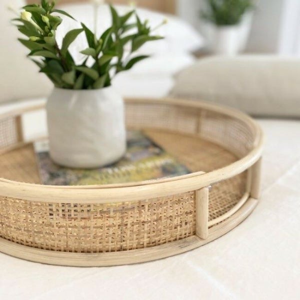 Natural Split Rattan Tray Carousel 2