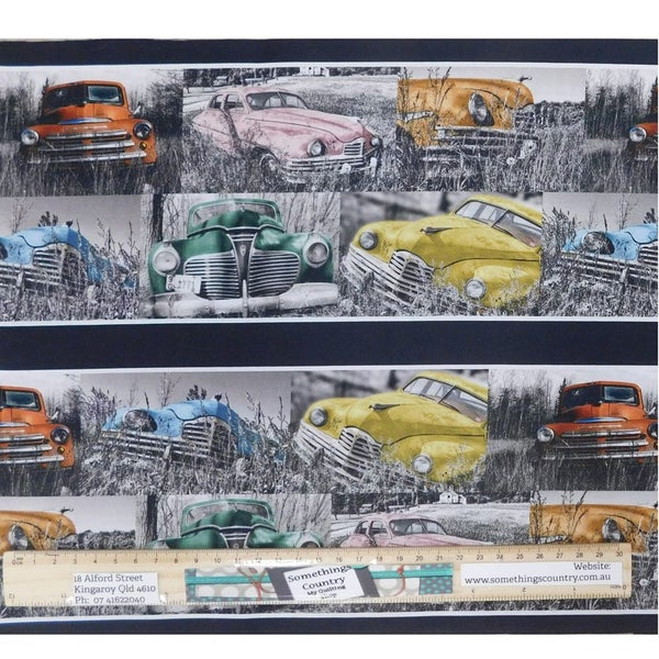 Patchwork Quilting Sewing Fabric Rustic Relics Border Panel 30x110cm Carousel 1