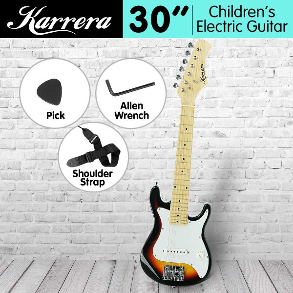 Karrera Childrens Electric Guitar Kids - Sunburst Carousel 1