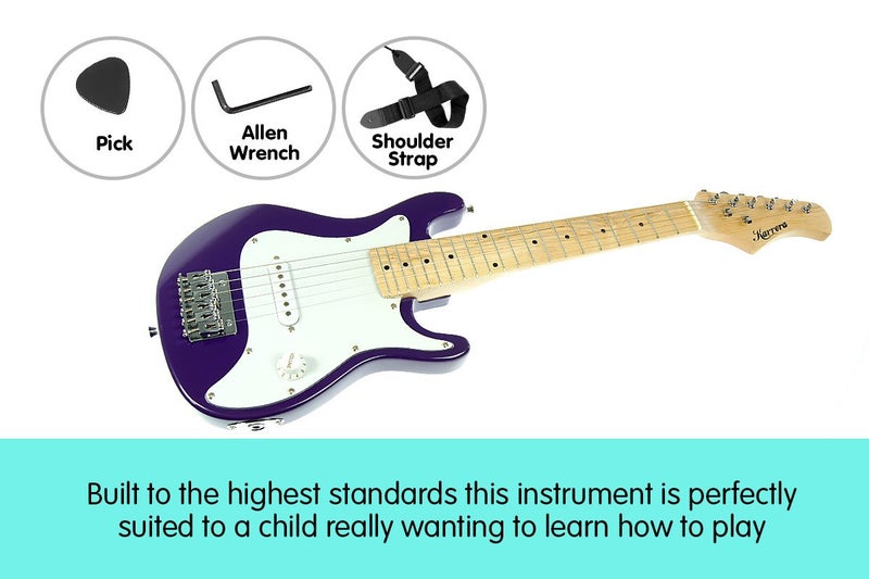 Karrera Childrens Electric Guitar Kids - Purple Carousel 5