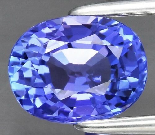 1.04CT CERTIFIED EXCELLENT BIG 100% NATURAL VIOLET BLUE CUSHION TANZANITE Carousel 1