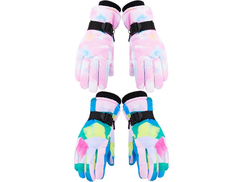 2 Pairs Snow Gloves Ski Gloves Thermal Touch Screen Gloves for Women Carousel 1