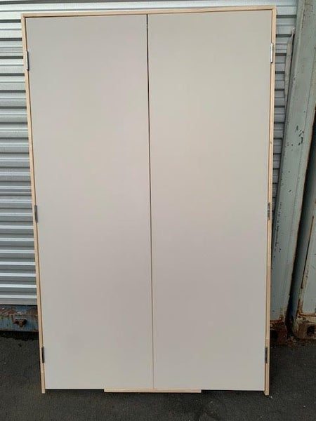 MDF FLUSH PREHUNG INTERIOR DOUBLE DOOR SET 1980 X 610 Carousel 1