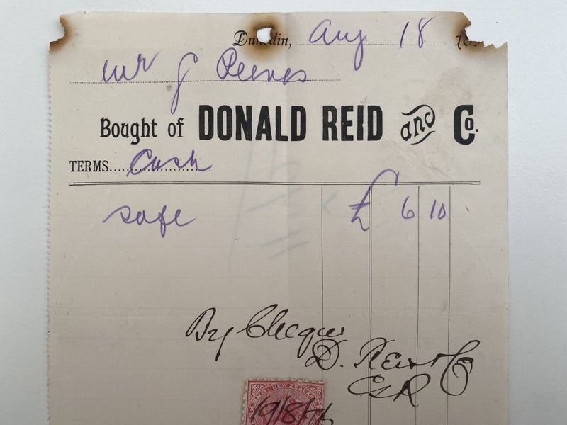 ANTIQUE INVOICE: Donald Reid & Co 1896 (126 yo) Carousel 1