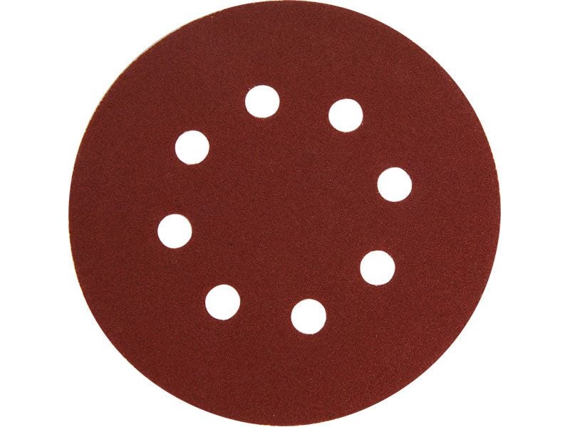 EXTOL Velcro Sanding Discs 125mm, P80, 8 holes, 10pcs Carousel 1
