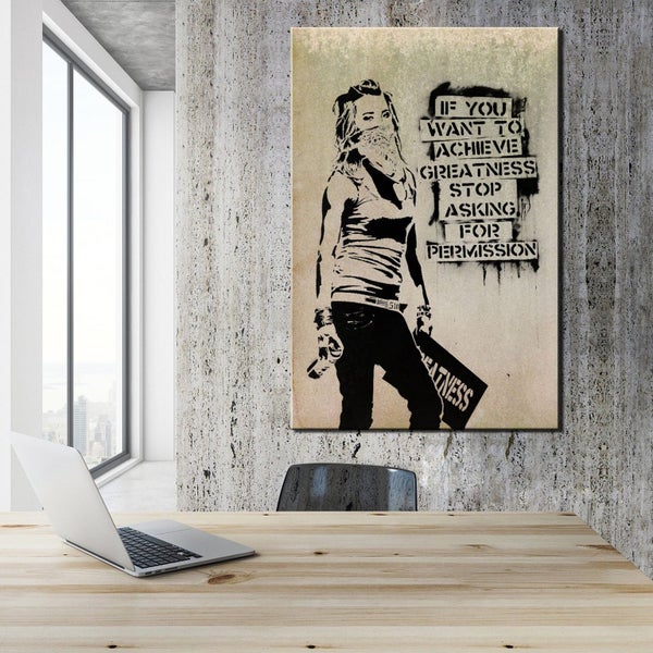 CRAZY SALE FREE SHIPPING-1 Piece Canvas Print - Banksy Art Carousel 1