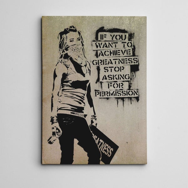 CRAZY SALE FREE SHIPPING-1 Piece Canvas Print - Banksy Art Carousel 3
