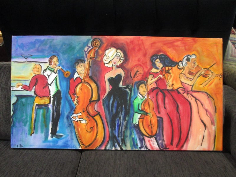 Paula Fitzgerald "Remember Your Creator" Original Acrylic on Canvas Carousel 1
