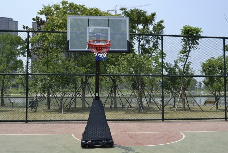 Deluxe Adjustable Portable Basketball Hoop/Stand with Tempered Glass backboard Carousel 2