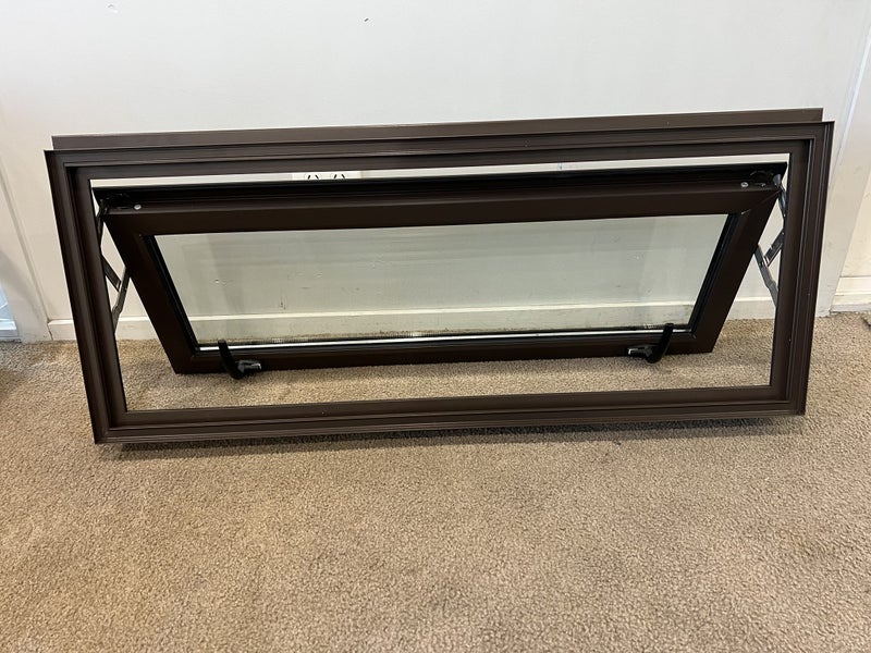 *NEW BROWN ALUMINIUM DOUBLE GLAZED WINDOW:400HX1000W Carousel 2