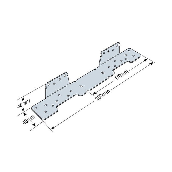 Simpson Strong-Tie Light Stair Stringer 40x40x280mm SS316 LSCSS Carousel 1