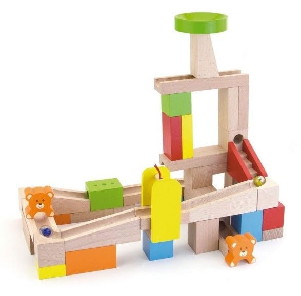 Marble Run Wooden Block Set Carousel 1