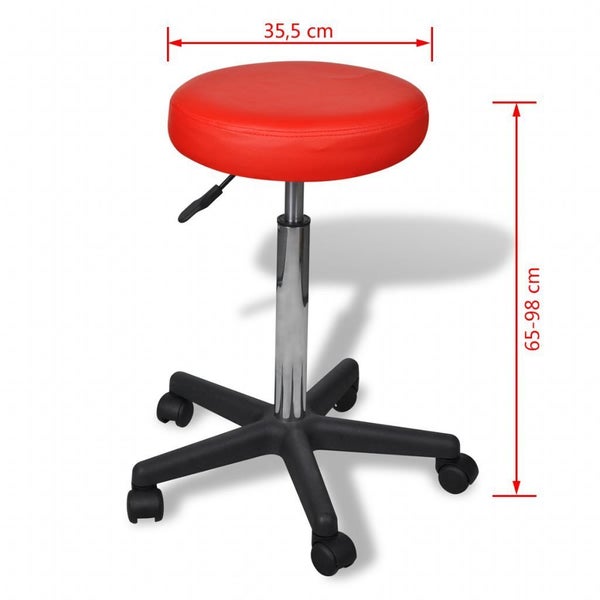 Office Stool red Carousel 4
