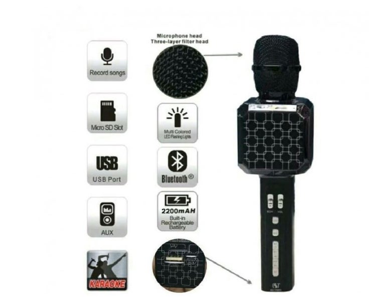 BLUETOOTH MICROPHONE SPEAKER KTV KARAOKE MAGIC WIRELESS Carousel 6