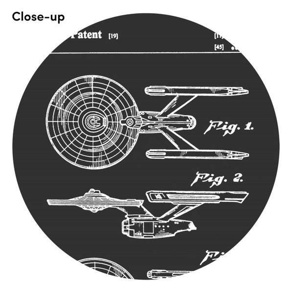 USS Enterprise Patent Star Trek Art Print Carousel 2