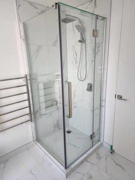 Shower Glass Frameless 2 Sided Swing Door 870x870x2000MM Lennox CHCH Carousel 2