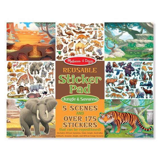 Melissa & Doug - Reusable Sticker Pad Jungle & Savanna Carousel 1