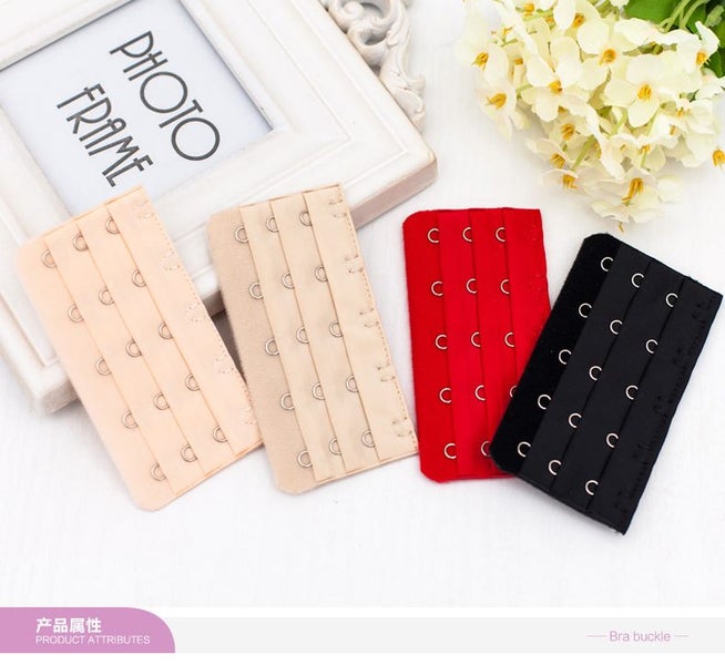 Bra Lengthening Button Bottom Circumference Extension Button -red-4pcs Carousel 1
