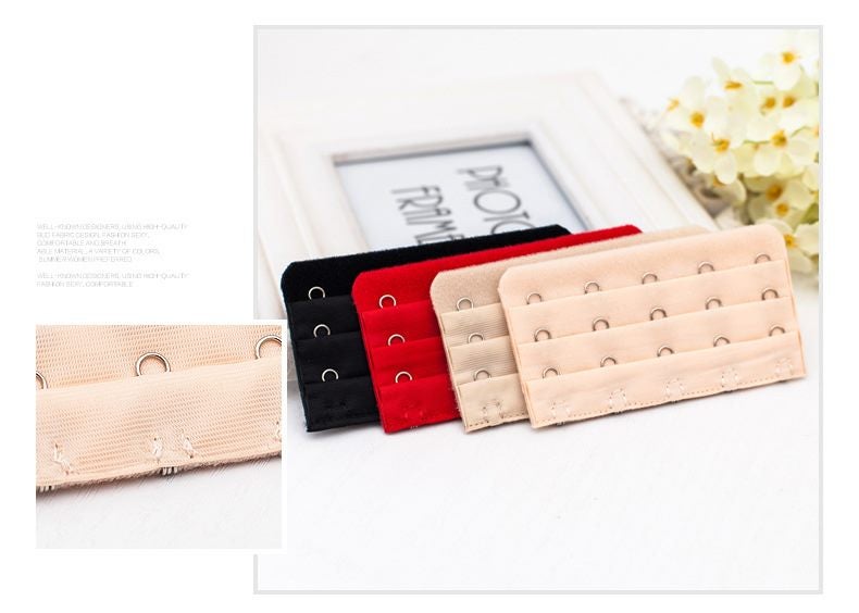 Bra Lengthening Button Bottom Circumference Extension Button -red-4pcs Carousel 2