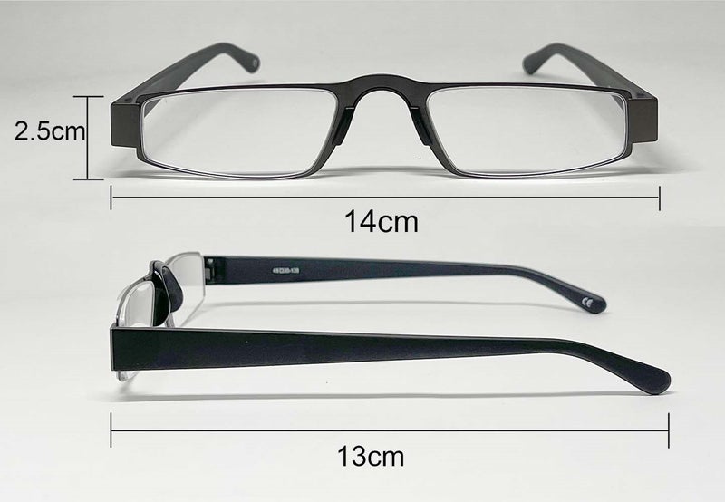 I-Mag Executive Style Reading Glasses with Slide Open Hard Case - Gun Metal Carousel 4