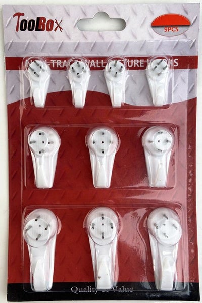 WALL PICTURE HOOKS - NON TRACE (12 Packs) Carousel 1
