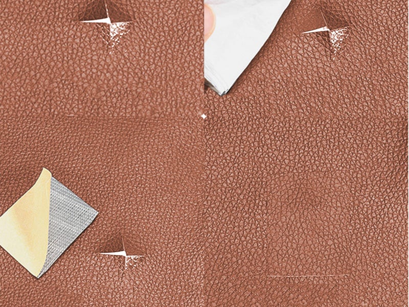 5Pcs Self Adhesive Leather Repair Patch for Car Seat Sofa Furniture Light Brown Carousel 2