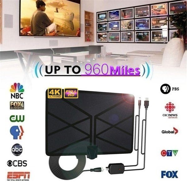 2019 New 960 Mile Range Antenna TV Digital HD HDTV 1080P Skywire 4K Antena Carousel 1