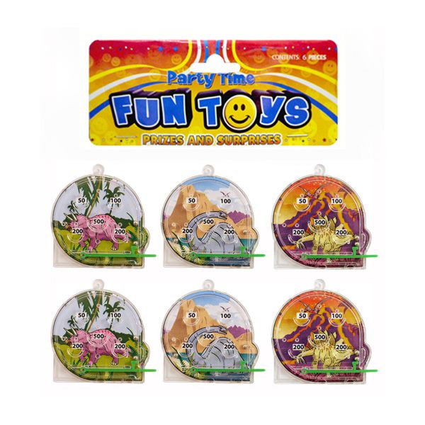 Bag of 6 Mini Dinosaur Pinball Puzzles Carousel 1