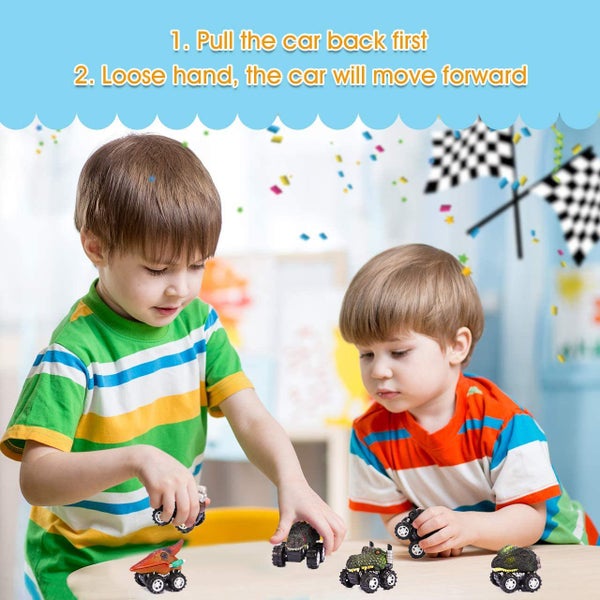 Dinosaur Toys Car Set New Carousel 6