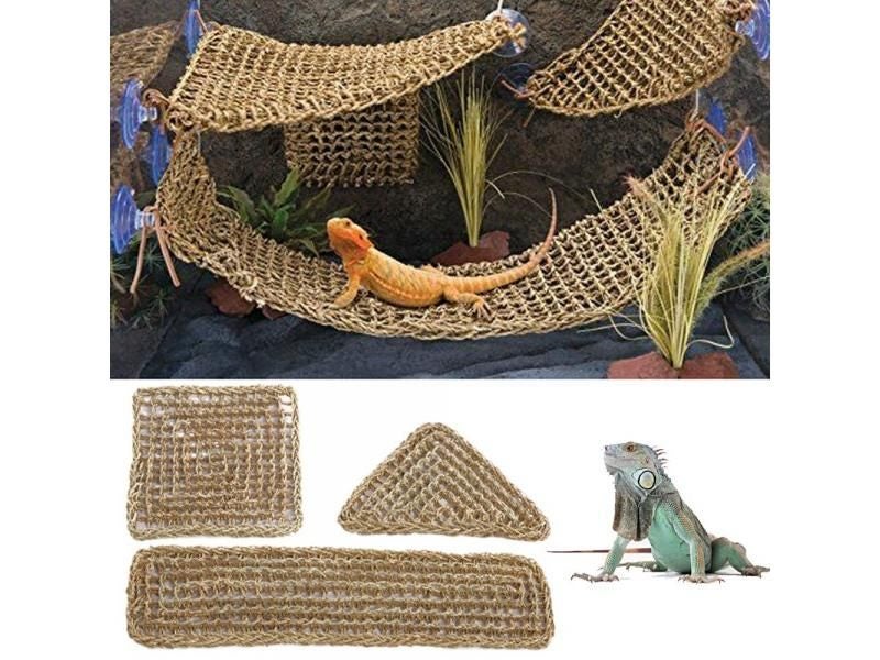 40X17cm Reptile Terrarium For Lizard Lounger Hammock Small Hermit Crabs Geckos Carousel 2
