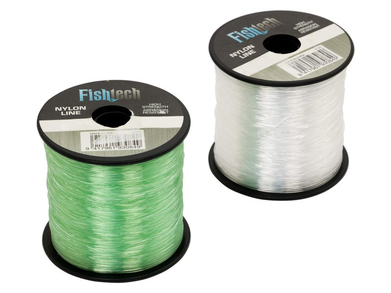 15LB Nylon Fishing Line - 748m Spool Roll 0.40mm - Green OR White Carousel 1