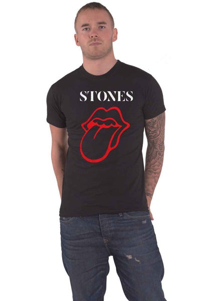 The Rolling Stones T Shirt Sixty Classic Vintage Tongue new Official Mens Black Carousel 1