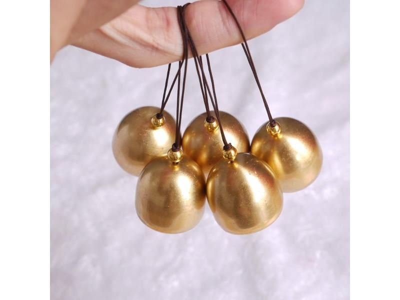 10 Pieces Christmas Metal Bell Decoration Pure Copper Brass Door Bell DIY Craft Carousel 1