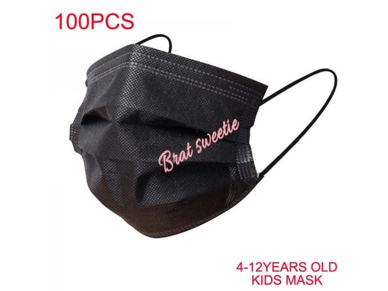 50/100 Pcs Pink Purple Gray Child Disposable Face Masks With Filter Carousel 1